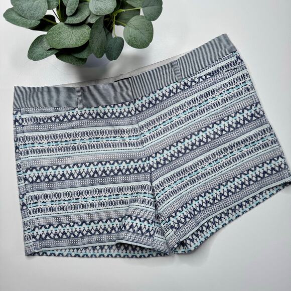 The Limited | Blue & White Embroidered Shorts - Picture 1 of 4